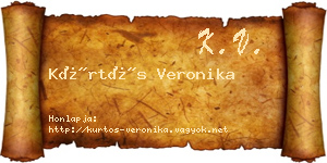 Kürtös Veronika névjegykártya